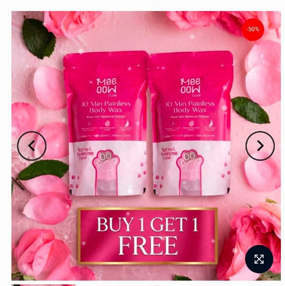 MEOW BODY HAIR REMOVAL WAX POWDER - BUY 1 GET 1 FREE